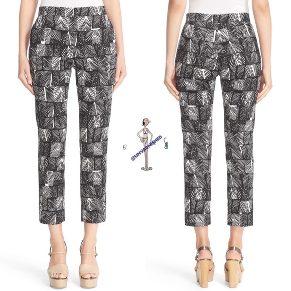MaxMara Cropped Leaf Printed Pants - Picture 4 of 9